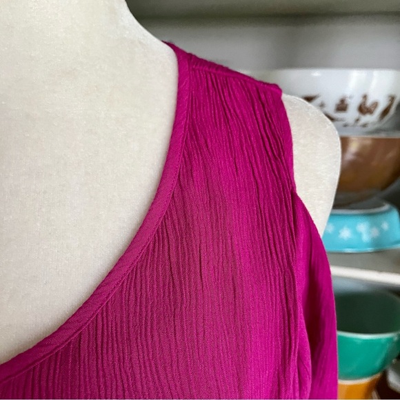 Soft Surroundings Cold Shoulder Destin Fuchsia Dress - Size Small - Picture 4 of 15